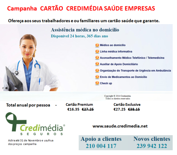 cartão saúde Credimédia Empresas
